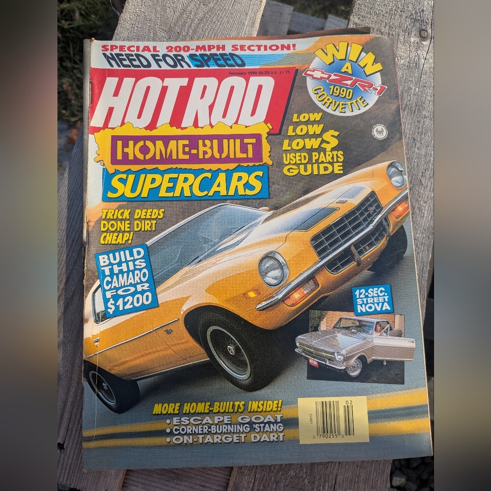 HOT ROD Magazine Home Built Supercars Feb 1990 Good condition